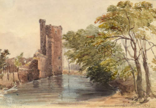 W Maitland, Caister Castle, watercolour, signed lower right,...