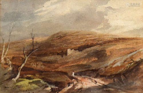 Anthony van Dyke Copley Fielding, Landscape, watercolour, si...