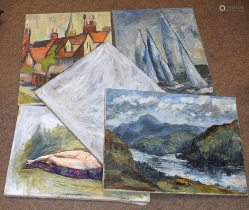 Diana M Perowne, Landscapes etc, group of 10 oils on canvas,...