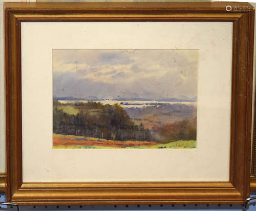 Albert Strange, Landscapes, two watercolours, both signed, 1...