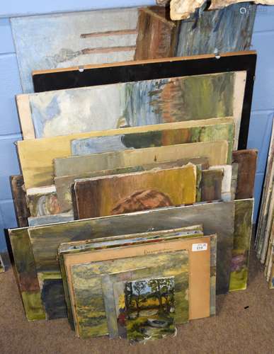 Diana M Perowne, Landscapes etc, group of 28 oils on board, ...