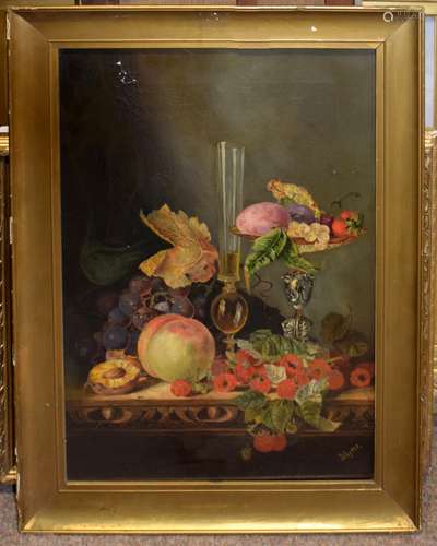 J Eyles, (after E Ladell), Still Life study, oil on canvas, ...