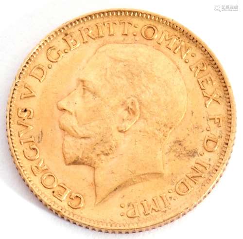 George V sovereign, dated 1913