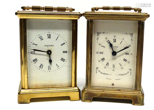 Two carriage clocks, by Bayard, (2)