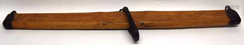 Vintage yoke with wrought iron mounts, 110cm long