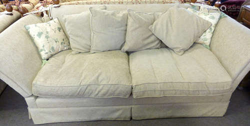 20th century Knole style two/three seater settee upholstered...