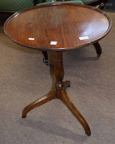 19th century mahogany wine table of circular form with raise...