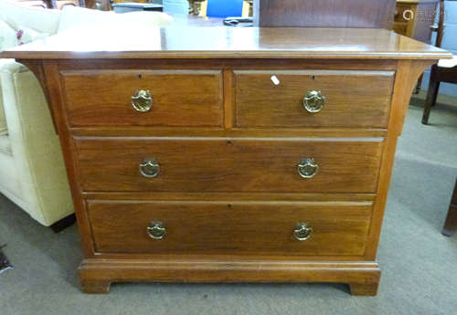 Late Victorian American walnut chest of two and two drawers ...