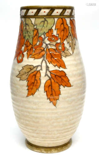 Art Deco vase by Charlotte Rhead in the Autumn leaves patter...