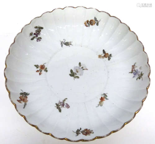Meissen dish decorated with floral sprays in Marcolini style...