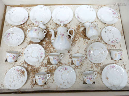 Miniature tea set in original case, comprising cups and sauc...