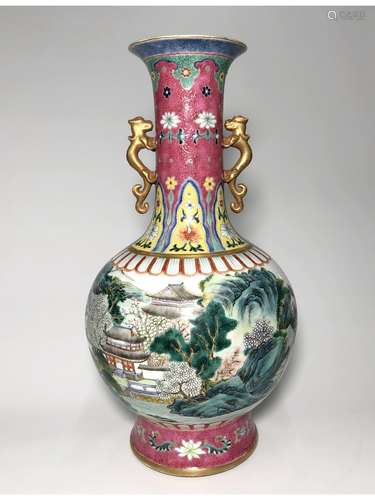 A FAMILLE ROSE VASE