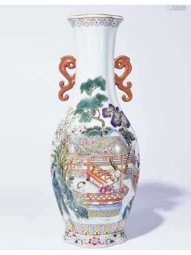 A FAMILLE ROSE VASE