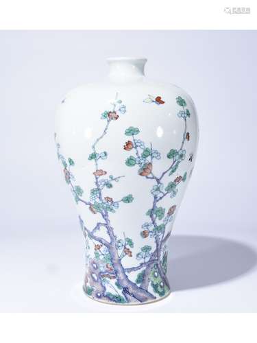 A FAMILLE ROSE MEIPING VASE