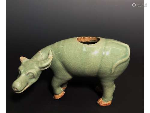 A LONGQUAN ORNAMENT OF  BUFFALO