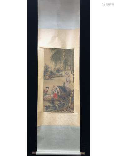 A CHINESE SCROLL PAINTING