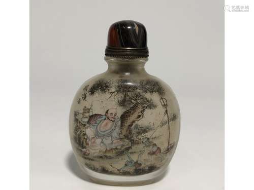 A PEKING GLASS SNUFF BOTTLE