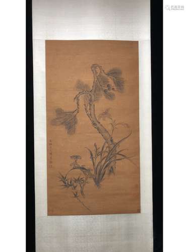 A CHINESE SCROLL PAIINTING