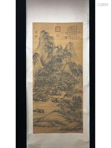 A CHINESE SCROLL PAINTING