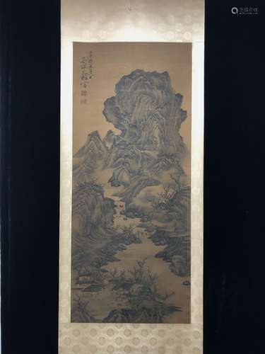 A CHINESE SCROLL PAINTING