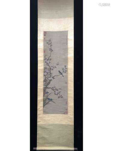 A CHINESE SCROLL PAINTING