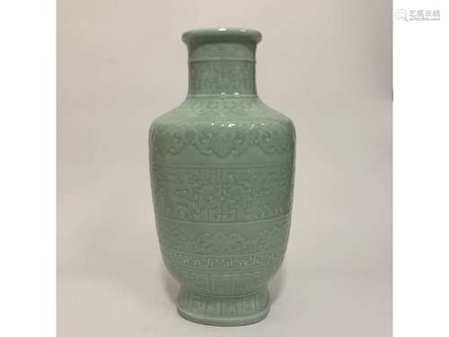 A CELADON-GLAZE VASE