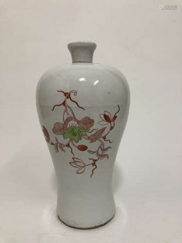 A FAMILLE ROSE MEIPING VASE