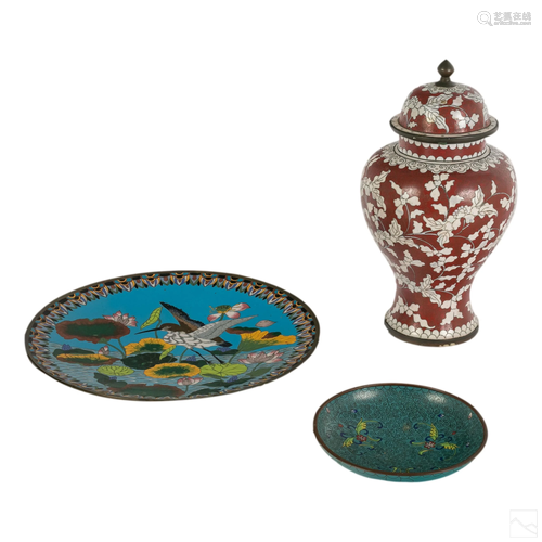 Chinese Assorted Antique Cloisonne Item Collection