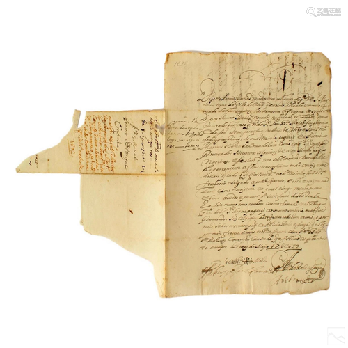 17th Cent Age of Sail 1692 Antique Letter Document