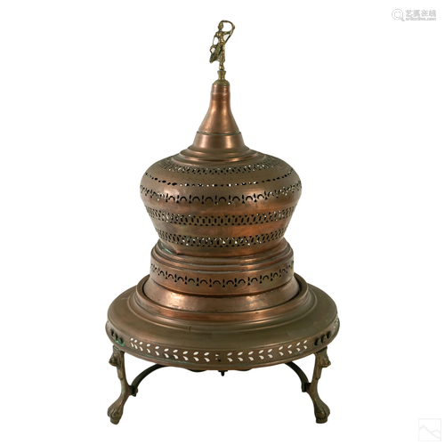 Moroccan Orientalist Copper Brass Incense Censer