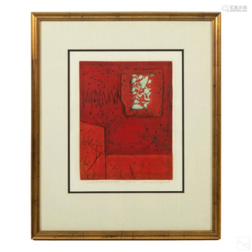 Tajima Hiroyuki (1911-1984) Japanese LE Woodblock