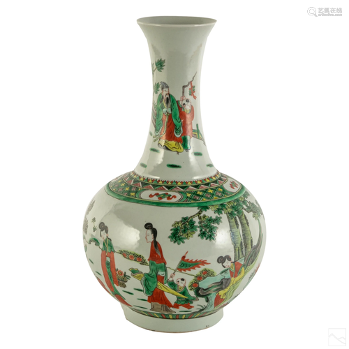 Chinese Qing Dynasty Marked Antique Porcelain Vase