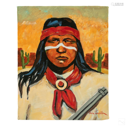 Erin Tendler Portrait of Apache Renegade Painting