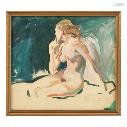 Bettina Steinke (1913-1999) Nude Portrait Painting