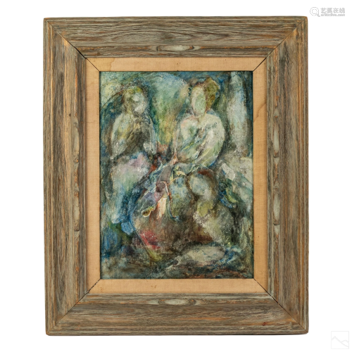 Modern Figural Abstract Impasto Figural Painting