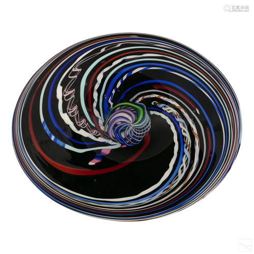 Rollin Karg Abstract Studio Art Glass Centerpiece