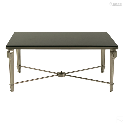 Brunschwig & Fils Black Marble Top Cocktail Table