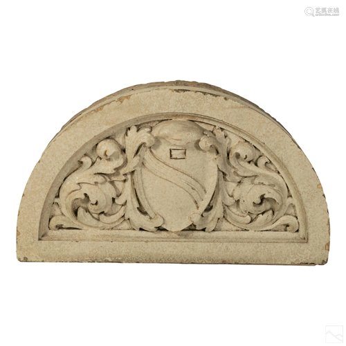 Terra Cotta Antique Demilune Architecture Pediment