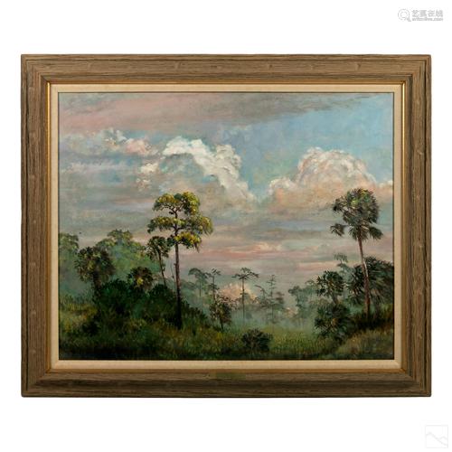 Geoffrey Bate (20th C.) Florida Landscape Painting