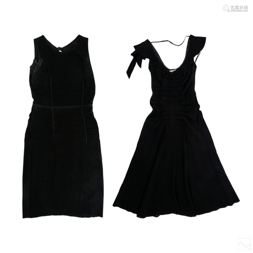 Prada Black Designer Cocktail Dresses Group (Sz S)