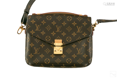 Louis Vuitton Pochetto Metis Canvas Handbag Purse