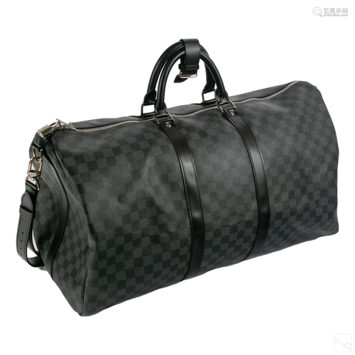 Louis Vuitton Damier Gray Keepall Bandouliere 55