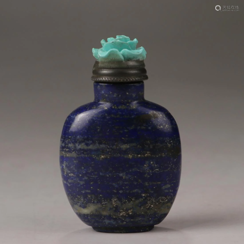 Lapis Lazuli Sniff Bottle,Qing Dynasty