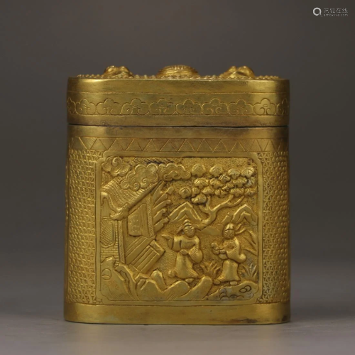 Silver Gold Character Story Box,Qing Dynasty