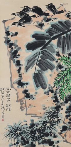 A Chinese Scroll Painting By Pan Tianshou