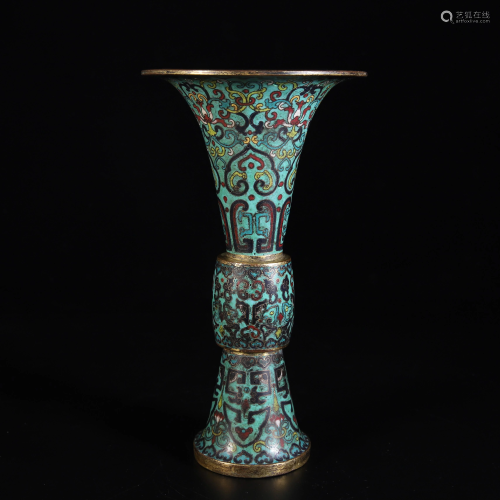 Cloisonne Enamel Beaker Vase