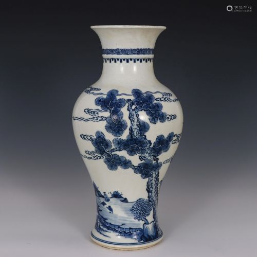 Blue and White Figural Vase
