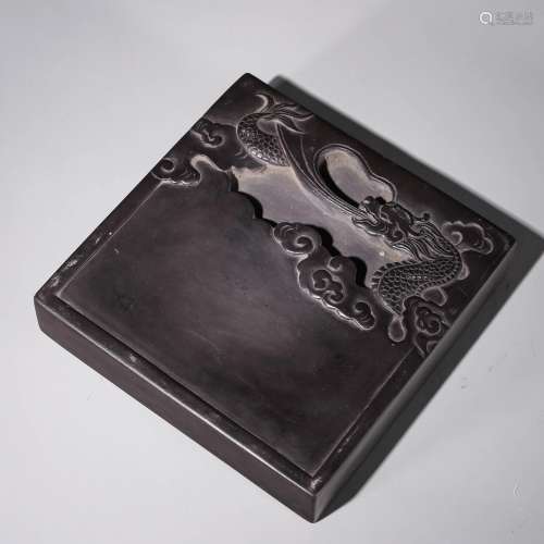 Carved Dragon and Cloud Inkstand