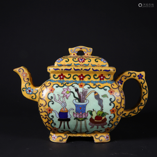 Cloisonne Enamel Teapot