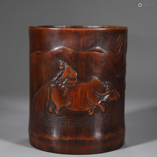 Carved Bamboo Brush-pot